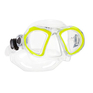 SCUBAPRO Sardine 2 Dual-Lens Dive Mask, Yellow with Clear Skirt