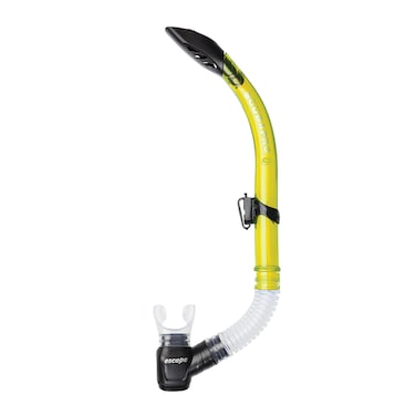 Scubapro Escape Semi-Dry Snorkel, with Purge Valve and Splashguard Barrel-Top Design, Yellow