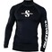 SCUBAPRO Men's Standard UPF 50 Rash Guard, Long Sleeve, Black, L
