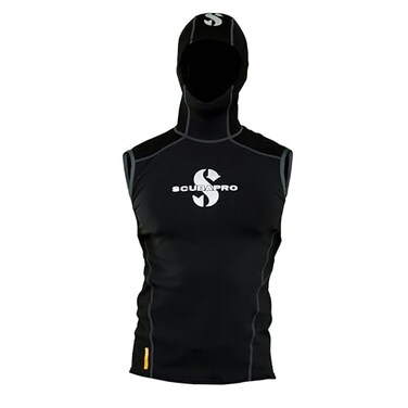 SCUBAPRO Men's 1mm Hybrid Hooded Diving Vest, XS, Black