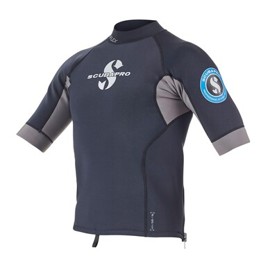 SCUBAPRO Men's Everflex 1.5mm Thermal Diving Top, Short-Sleeve, 2XL, Black