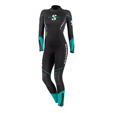 SCUBAPRO Women's Sport Steamer Wetsuit with 5mm Thickness, Large, Black/Caribbean