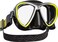 SCUBAPRO Synergy Twin Trufit Scuba Mask with Dual Lens and Comfort Strap for Diving, Black/Yellow/Silver