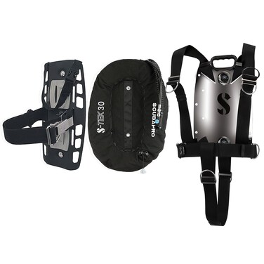 SCUBAPRO S-Tek Pure System, Harness, Donut Wing 30, Single Tank Adapter