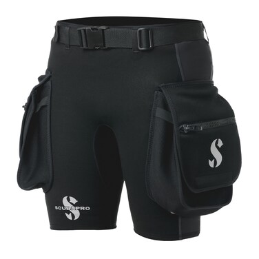 SCUBAPRO Hybrid Cargo Men's Scuba Diving Shorts, 1mm, X-Foam Neoprene, w/Large Pockets and Adjustable Belt, 3X-Large