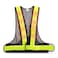 kwmobile LED Light Safety Vest - High Visibility Waistcoat Traffic Outdoor Night Warning Reflector Clothing Reflective