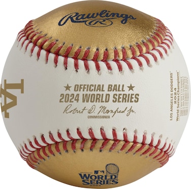 Rawlings Baseball MLB Commemorative Ball R00710002-WSBB24CHMP-R 2024 World Series Championship Ball Cube MLB 2024 Gold World Series Champions Baseball