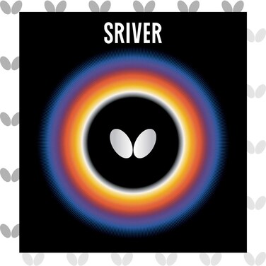 Butterfly Sriver Table Tennis Rubber   1.5 mm, 1.7 mm, 1.9 mm, 2.1 mm, or MAX   Red or Black   1 Inverted Table Tennis Rubber Sheet   Professional Table Tennis Rubber