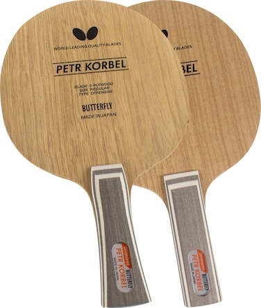 Butterfly Petr Korbel Table Tennis Blade - 5-ply All-Wood Blade - Professional Butterfly Table Tennis Blade - Available in FL and ST Shakehand Handle Styles - Made in Japan