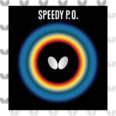 Butterfly Speedy P.O. Table Tennis Rubber Table Tennis Rubber   1.9 mm   Red or Black   1 Pips Out Table Tennis Rubber Sheet   Professional Table Tennis Rubber