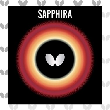 Butterfly Sapphira Table Tennis Rubber Table Tennis Rubber - 1.9 mm - Red or Black - 1 Table Tennis Racket Rubber Sheet - Professional Table Tennis Rubber