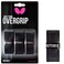 Butterfly Table Tennis/Ping Pong Paddle Overgrip Soft Tapes - Enhances The Feeling of The Handle - Maximum Sweat Absorption and Non-Slip Profile - Quantity: 3 Pieces (Black/Grey)