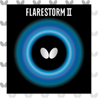 Butterfly Flarestorm II Table Tennis Rubber Sheet - 1.9 mm or 2.1 mm - Red or Black - 1 Short Pips Table Tennis Rubber Sheet - Professional Table Tennis Rubbers