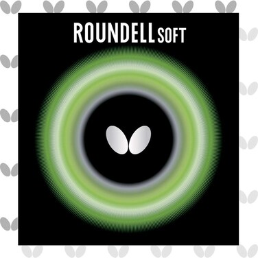 Butterfly Roundell Soft Table Tennis Rubber Sheet - 2.1 mm - Red or Black - 1 Inverted Table Tennis Rubber Sheet - Professional Table Tennis Rubber Sheets