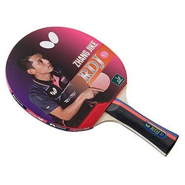 Butterfly RDJ S1 Shakehand Table Tennis Racket - Good Spin, Better Speed, Even Better Control - Recommended For Beginning Level Players - International Table Tennis Federation Approved, Red and Black