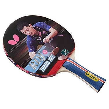 Butterfly RDJ S2 Shakehand Table Tennis Racket   RDJ Series   Good Spin, Better Speed &amp; Even Better Control!   Recommended for Beginning Level Players, Red and Black,White