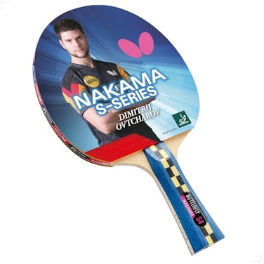 Butterfly Nakama S4 Table Tennis Racket - Carbon Fiber Power With Surprising Control - Nakama Series - Includes 2 40+ Balls - Recommended For Advanced Level Ping Pong Play