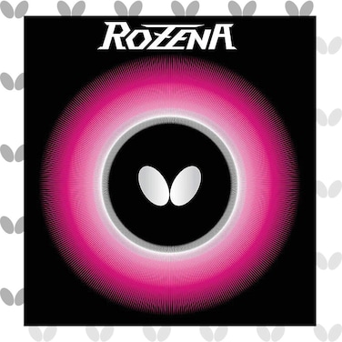 Butterfly Rozena Table Tennis Rubber - 1.7 mm , 1.9 mm, or 2.1 mm - Red or Black - 1 Inverted Table Tennis Rubber Sheet - Professional Table Tennis Rubber - Butterfly Table Tennis Rubber