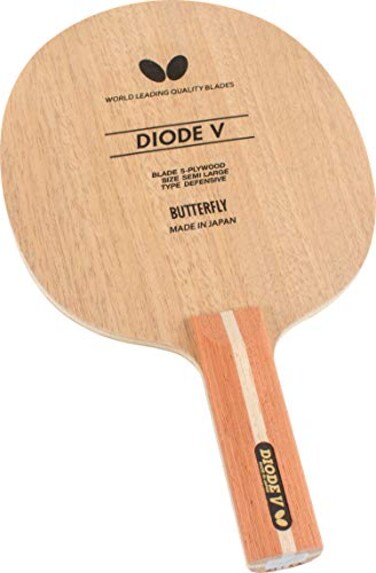Butterfly Diode V Table Tennis Blade - All-Wood Chopper/Modern Defender Blade - Diode V Blade - Professional Table Tennis Blade - Available in FL and ST Handle Styles - Made in Japan