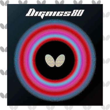 Butterfly Dignics 80 Table Tennis Rubber Table Tennis Rubber   1.9 mm or 2.1 mm   Red or Black   1 Inverted Table Tennis Rubber Sheet   Professional Table Tennis Rubber