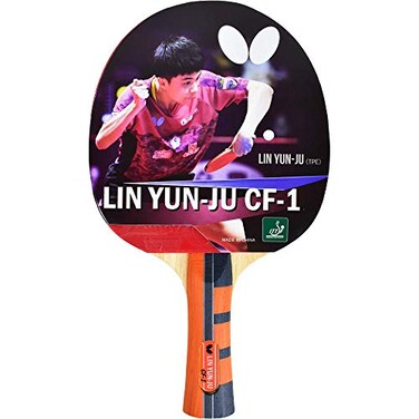 Butterfly Lin Yun-Ju Shakehand Ping Pong Paddle - Lightweight &amp; Offers A High Degree of Control for Developing Table Tennis Players - Recommended for Beginners