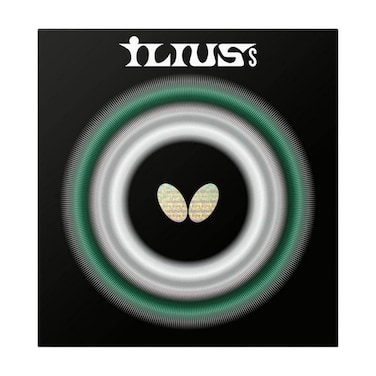 Butterfly Ilius S Table Tennis Rubber Sheet - Professional Long Pips Rubber Sheet - Available in 0.5, 1.1, and 1.3 Sponge Thicknesses - Red or Black - Made in Japan, (ILS11BK)