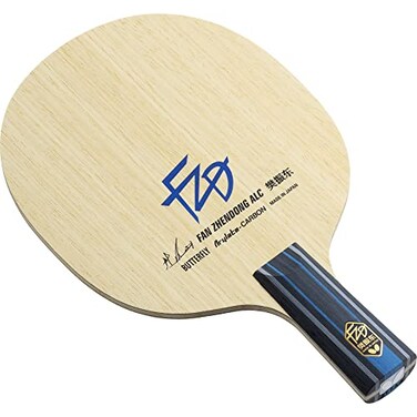 Butterfly Fan Zhendong ALC Table Tennis Blade - Professional Table Tennis Blade - Traditional or Reverse Backhand Chinese Penhold Handle Style - Made in Japan