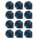 Red Dragon Darts Hardcore Radical Black &amp; Blue Extra Thick Standard Dart Flights - 4 Sets Per Pack (12 Dart Flights in Total)