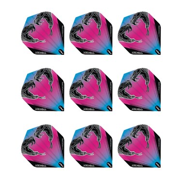 Peter Wright Snakebite Dart Flights - Full Range (Blue Pink)