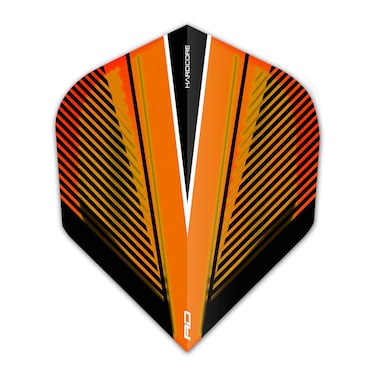 RED DRAGON Hardcore Radical Orange V Extra Thick Standard Dart Flights - 4 Sets Per Pack (12 Dart Flights in Total)
