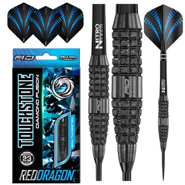 RED DRAGON Touchstone 23g - Tungsten Darts with Flights and Stems