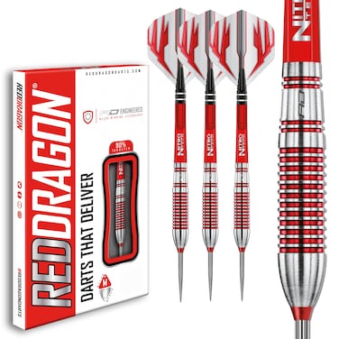 RED DRAGON Reflex 28g - Tungsten Darts Set with Flights and Stems