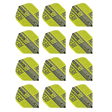 RED DRAGON Hardcore XT Green and Black Dart Flights - 4 Sets Per Pack (12 Dart Flights in Total)