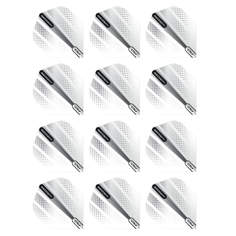 RED DRAGON Hardcore Radical Silver Flash Dart Flights - 4 Sets Per Pack (12 Dart Flights in Total)