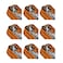 RED DRAGON Snakebite Hardcore Coiled Snakeskin Orange Dart Flights - 3 Sets Per Pack (9 Dart Flights in Total)