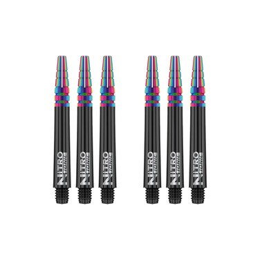 RED DRAGON Nitrotech Ionic Intermediate Black Dart Stems - 2 Sets per Pack (6 Stems in Total)