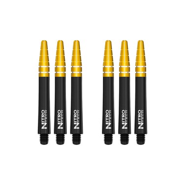 RED DRAGON Nitrotech Medium Stems - Black and Gold - 2 Sets per Pack (6 Stems in Total)