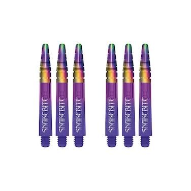 RED DRAGON Peter Wright Snakebite Nitrotech Short Purple Ionic Dart Stems - 2 Sets per Pack (6 Stems in Total)