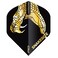 RED DRAGON Peter Wright Snakebite Hardcore Premium Gold Snake Dart Flights - 3 Sets Per Pack (9 Dart Flights in Total)