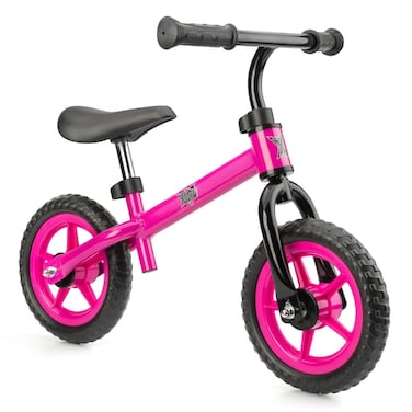 Xootz Balance Bike for Toddlers and Kids, Training Bicycle with Adjustable Seat and No Pedals, Pink