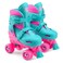 Xootz Kids Quad Skates, Beginner Adjustable Roller Skates Girls, Pink/Blue