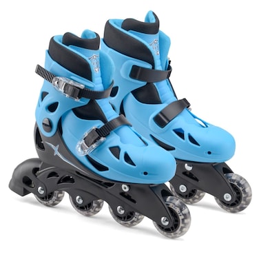 Inline Roller Skates Boots Adjustable, Boys &amp; Girls, Blue