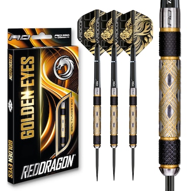 Red Dragon Golden Eye 1: 32g - Tungsten Darts Set with Flights and Stems