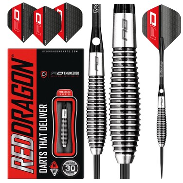 RED DRAGON Lethal Magic 4: 30g - Tungsten Steel Darts with Flights and Stems
