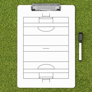 FORZA Dry Erase Coaches Clipboard [13 Sport Options] - Wipe Clean Tactics Whiteboard (Gaelic Football)