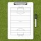 FORZA Dry Erase Coaches Clipboard [13 Sport Options] - Wipe Clean Tactics Whiteboard (Gaelic Football)