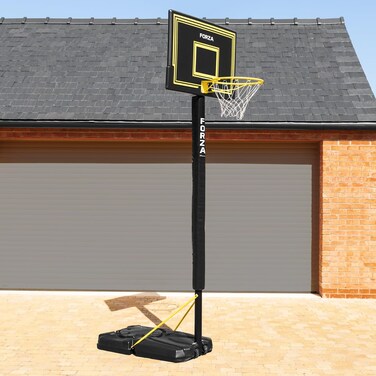 FORZA Basketball Post Protection Pads   Foam Cover Basketball Hoop Padding   Wrap Around Padded Protection   Basketball Hoop Accessories (Black, 1.97in Width   6ft Height)