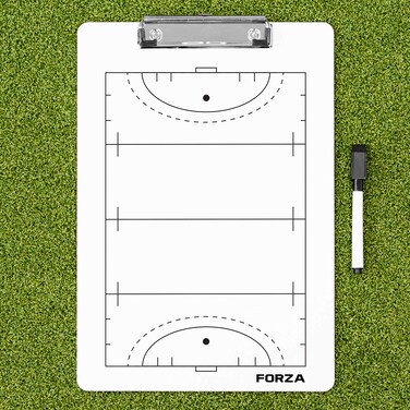 FORZA Dry Erase Coaches Clipboard [13 Sport Options] - Wipe Clean Tactics Whiteboard (Field Hockey)