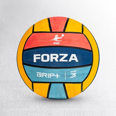 FORZA Water Polo Pro Match Ball   Olympic-Quality, Durable Rubber Blend, with Grip+ Technology - FINA Approved for All Ages (Pack of 1, 3)