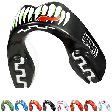Marvel Venom Sports Mouthguard Dual Layer Premium Protection Junior Gum Shield with Case for Boxing, MMA, Rugby, Martial Arts, Judo and All Contact Sports